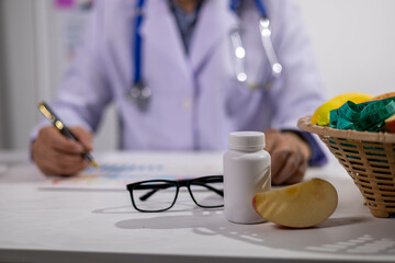 Young Asian Nutritionist, Health Doctor, Fruit, Weight Loss
