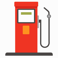new gas filling station fuel pump vector icon with white background