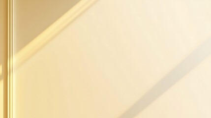Obraz premium Light and Shadow Play on a Pale Yellow Wall