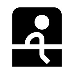 Minimalist Sleep Position Solid Icon