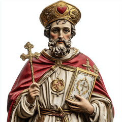 Obraz premium St. Valentinus, isolated on a clean white background, Ai generated images