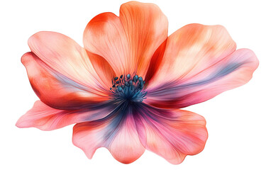 bright large flower on transparent or white background,png