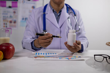 Young Asian Nutritionist, Health Doctor, Fruit, Weight Loss
