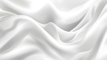 Fototapeta premium Elegant Draped White Fabric Softly Flows