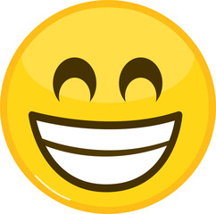 Smiley Beaming Face Smilling eyes Emoji Illustration