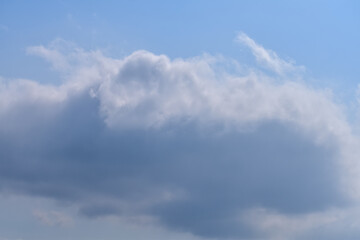 Beautiful and dramatic skyscape and cloudscape. Blue sky and clouds. Nature and background use.