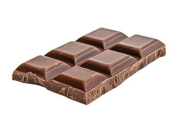 Obraz premium Close up a chocolate bar on transparent or white background,png