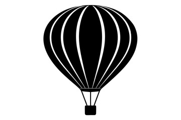 Fototapeta premium Hot Air Balloon Silhouette Vector Illustration - Elegant Design for Graphics and Print