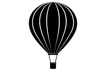 Obraz premium Hot Air Balloon Silhouette Vector Illustration - Elegant Design for Graphics and Print