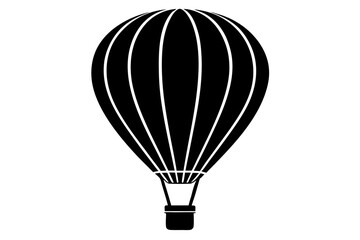 Obraz premium Hot Air Balloon Silhouette Vector Design - Airborne Adventure Illustration