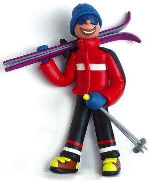 Esquiador. Plastilina