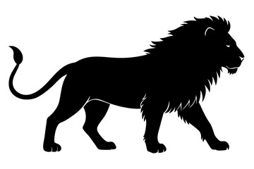 Lion Walking on Water - Powerful and Majestic Vector Illustration

