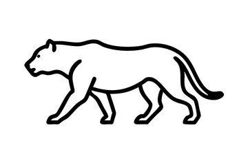 Lion Walking on Water - Powerful and Majestic Vector Illustration

