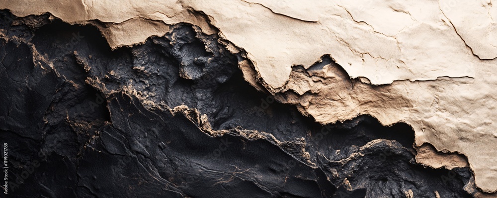 Poster rough textured stone surface with gold veins creating natural abstract pattern