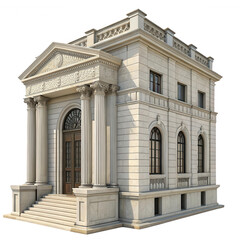 Fototapeta premium Classic Architectural Building with Columns and Steps