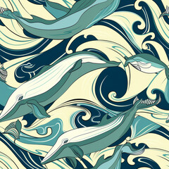 Fototapeta premium Animals on illustrative background texture