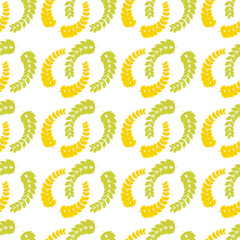Branches With Leafs Seamless Pattern