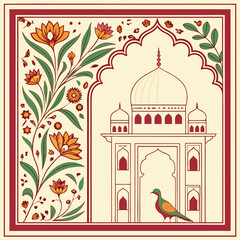 Elegant Wedding Card Vector Art