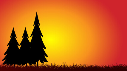 beautiful evening sunlight view with parachute and tree or vehicle for your pc and laptop and many screens 