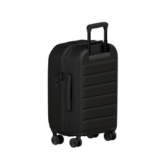 3d Render of black suitcase isolated