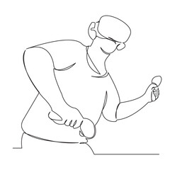 One continuous single drawing line art flat doodle glass, virtual, technology, reality, device, gaming, future, visual, internet. Isolated image hand draw contour on a white background
