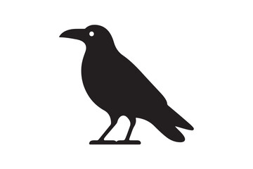 Crow vector silhouette artwork 