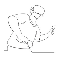 One continuous single drawing line art flat doodle glass, virtual, technology, reality, device, gaming, future, visual, internet. Isolated image hand draw contour on a white background
