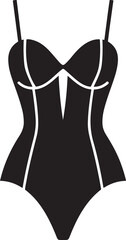 Bodysuit Silhouette Vector Illustration