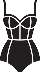 Bodysuit Silhouette Vector Illustration