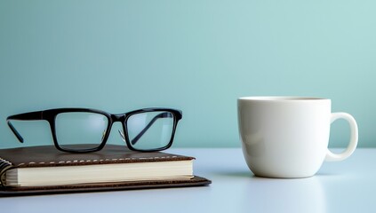 A crisp white desk with a white coffee cup