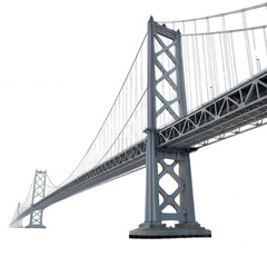 Suspension Bridge Structure with Architectural Details