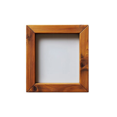 Empty Wooden Frame on Transparent background