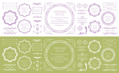 高級感のあるフレームデザインセット