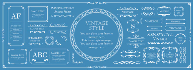 高級感のあるフレームデザインセット