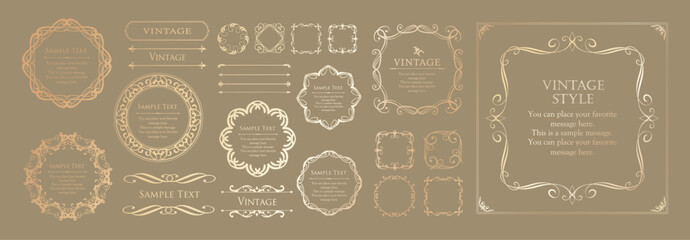 高級感のあるフレームデザインセット