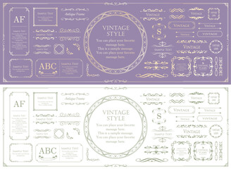 高級感のあるフレームデザインセット