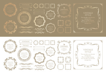 高級感のあるフレームデザインセット