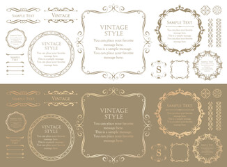 高級感のあるフレームデザインセット