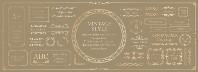 高級感のあるフレームデザインセット