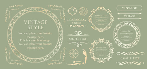 高級感のあるフレームデザインセット