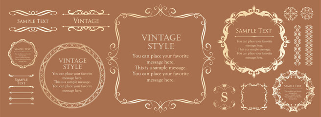 高級感のあるフレームデザインセット