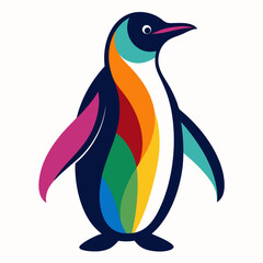 penguin on white