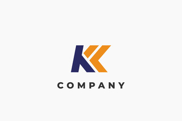 triple letter k arrow logo business delivery expedition