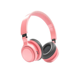 Stylish Pink Wireless Over-Ear Headphones for Music Lovers