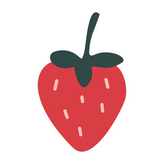 Illustration of strawberries, hearts, colored,