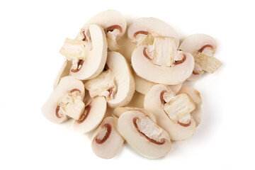 Champignons, close-up, isolated on white background. High resolution image.