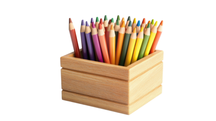 Colorful pencils transparent background