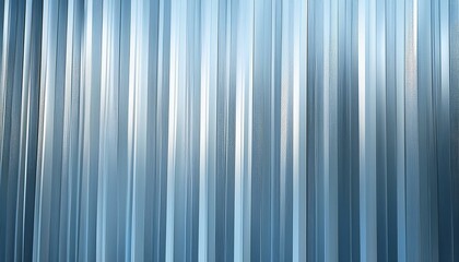 Obraz premium 淡いブルーグレーのグラデーションに縦のストライプ模様が施された、シンプルで冷徹な印象のデザイン 