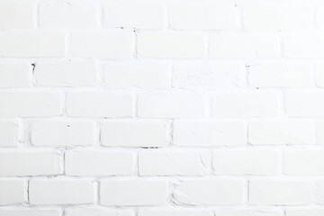 Naklejka premium Clean white brick wall with horizontal pattern and visible mortar lines