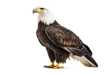 Naklejka premium Majestic Bald Eagle Soaring High Above